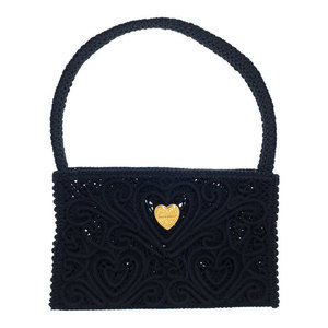 Dolce & Gabbana Shoulder Bag Cord Lace Embroidery black